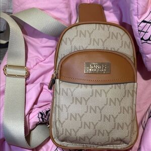 Jones New York Tan and Cream Crossbody Bag